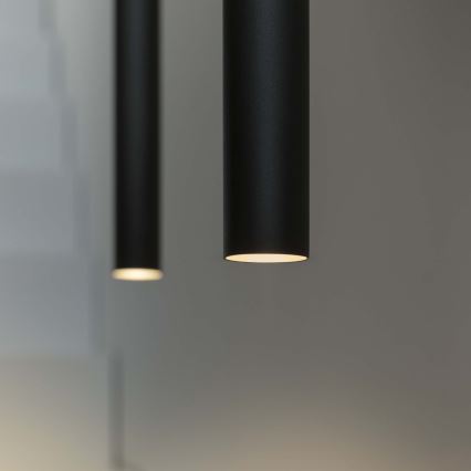 Ideal Lux - LED Lustra ar auklu ULTRATHIN LED/11,5W/230V CRI 90 melna