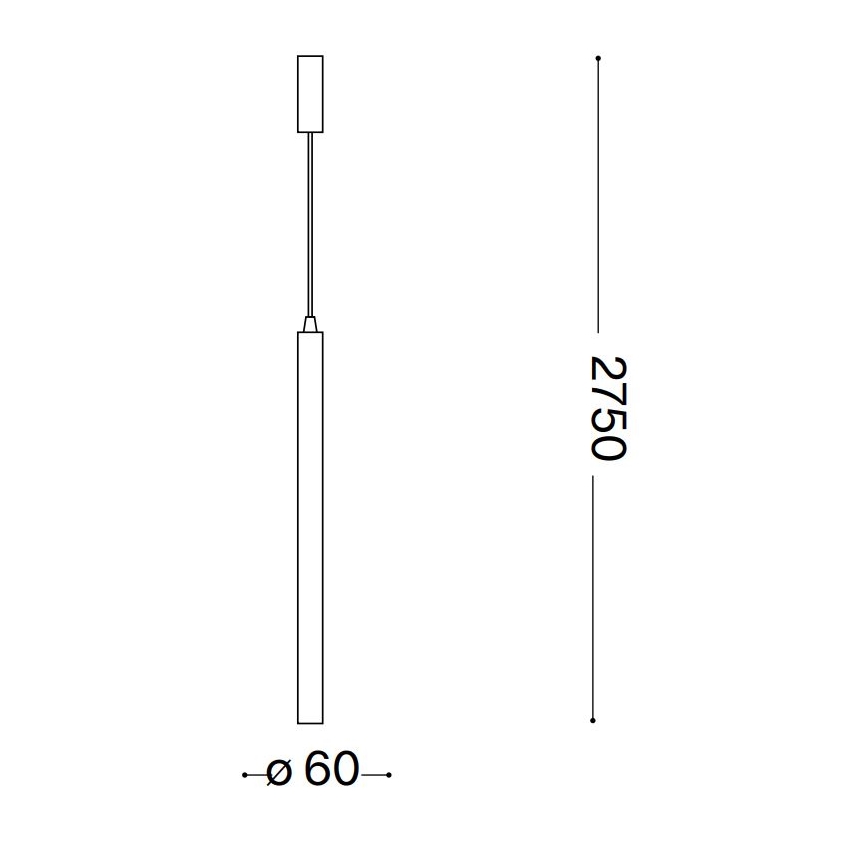 Ideal Lux - LED Lustra ar auklu ULTRATHIN LED/11,5W/230V CRI 90 misiņš