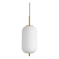 Ideal Lux - LED Lustra ar auklu UMILE LED/20W/230V d. 22 cm CRI 90 misiņš/balta