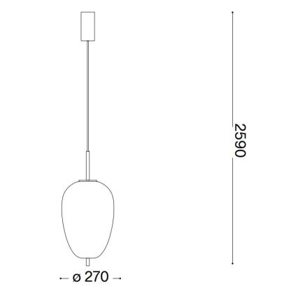 Ideal Lux - LED Lustra ar auklu UMILE LED/20W/230V d. 27 cm CRI 90 misiņš/balta