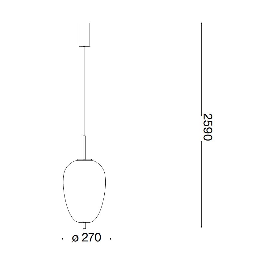 Ideal Lux - LED Lustra ar auklu UMILE LED/20W/230V d. 27 cm CRI 90 misiņš/balta
