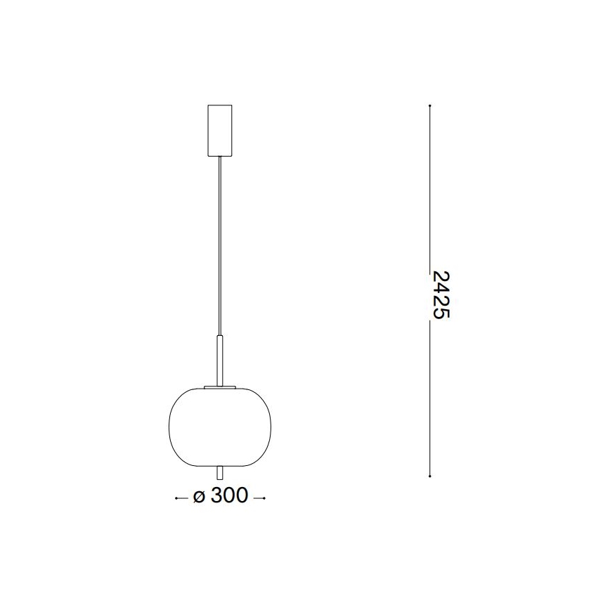 Ideal Lux - LED Lustra ar auklu UMILE LED/20W/230V d. 30 cm CRI 90 misiņš/balta