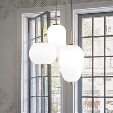 Ideal Lux - LED Lustra ar auklu UMILE LED/55W/230V d. 60 cm CRI 90 misiņš/balta