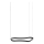 Ideal Lux - LED Lustra ar auklu WAVES LED/37W/230V CRI 90 melna