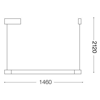 Ideal Lux - LED Lustra ar auklu YOKO LED/16W/230V melna