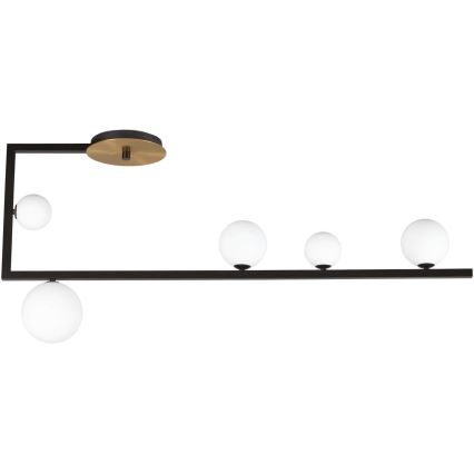 Ideal Lux - LED Lustra ar stieni BIRDS 5xG9/3W/230V melna/zelta