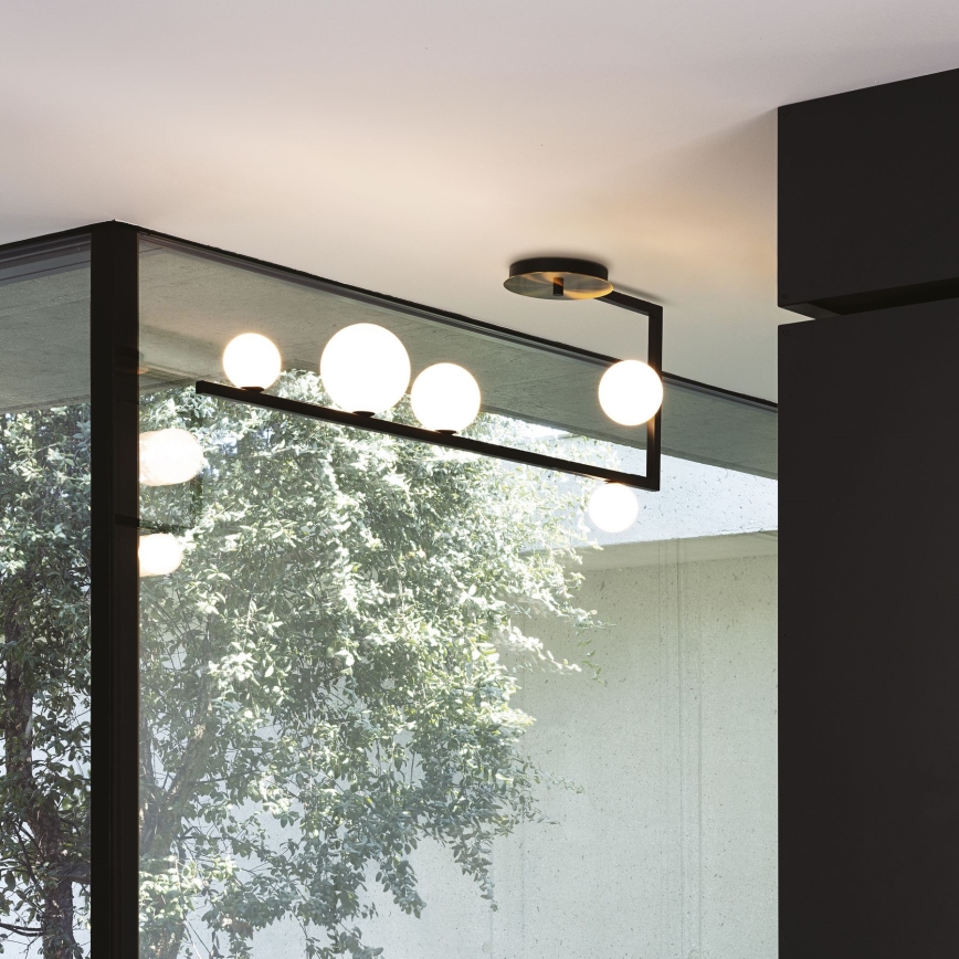 Ideal Lux - LED Lustra ar stieni BIRDS 5xG9/3W/230V melna/zelta