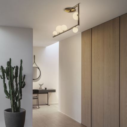 Ideal Lux - LED Lustra ar stieni BIRDS 5xG9/3W/230V melna/zelta