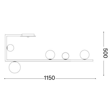 Ideal Lux - LED Lustra ar stieni BIRDS 5xG9/3W/230V melna/zelta