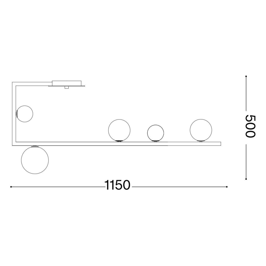 Ideal Lux - LED Lustra ar stieni BIRDS 5xG9/3W/230V melna/zelta