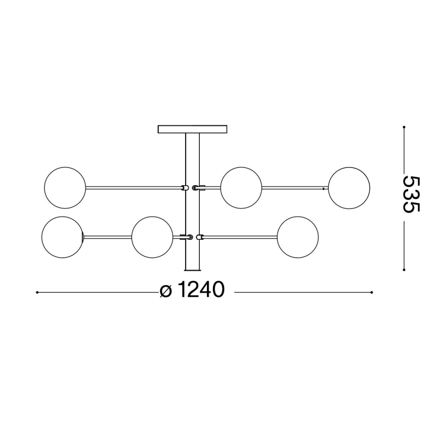 Ideal Lux - LED Lustra ar stieni COSMOPOLITAN 10xG9/3W/230V d. 124 cm melna