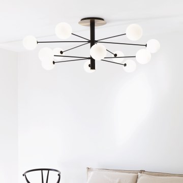 Ideal Lux - LED Lustra ar stieni COSMOPOLITAN 12xG9/3W/230V d. 145 cm melna