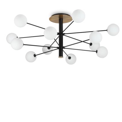 Ideal Lux - LED Lustra ar stieni COSMOPOLITAN 12xG9/3W/230V d. 145 cm melna