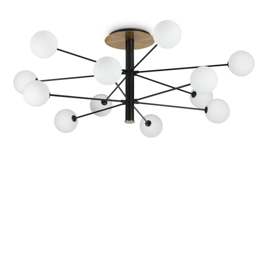 Ideal Lux - LED Lustra ar stieni COSMOPOLITAN 12xG9/3W/230V d. 145 cm melna