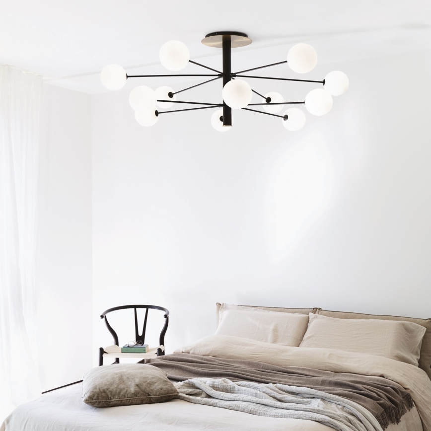 Ideal Lux - LED Lustra ar stieni COSMOPOLITAN 12xG9/3W/230V d. 145 cm melna