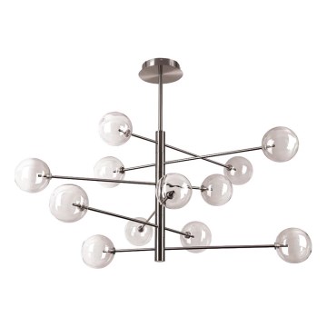 Ideal Lux - LED Lustra ar stieni EQUINOXE 12xG4/2W/230V d. 128,1 cm spīdīgi hromēts/dūmakains