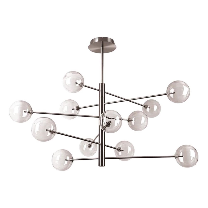 Ideal Lux - LED Lustra ar stieni EQUINOXE 12xG4/2W/230V d. 128,1 cm spīdīgi hromēts/dūmakains