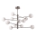 Ideal Lux - LED Lustra ar stieni EQUINOXE 12xG4/2W/230V d. 128,1 cm spīdīgi hromēts/dūmakains