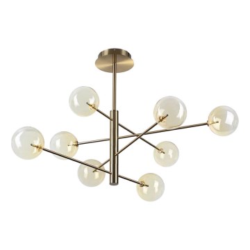 Ideal Lux - LED Lustra ar stieni EQUINOXE 8xG4/2W/230V d. 128 cm misiņš/dūmakains