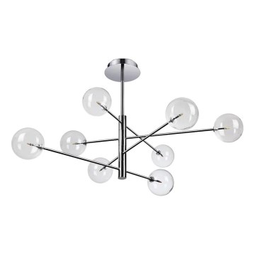 Ideal Lux - LED Lustra ar stieni EQUINOXE 8xG4/2W/230V d. 128 cm spīdīgi hromēts/caurspīdīga