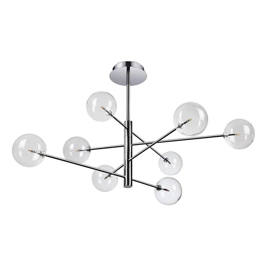 Ideal Lux - LED Lustra ar stieni EQUINOXE 8xG4/2W/230V d. 128 cm spīdīgi hromēts/caurspīdīga