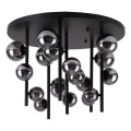 Ideal Lux - LED Lustra ar stieni PERLAGE 18xG9/3W/230V d. 70 cm melna/dūmakains