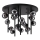 Ideal Lux - LED Lustra ar stieni PERLAGE 18xG9/3W/230V d. 70 cm melna/dūmakains