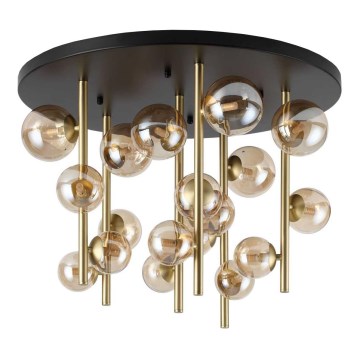 Ideal Lux - LED Lustra ar stieni PERLAGE 18xG9/3W/230V d. 70 cm zelta/dūmakains