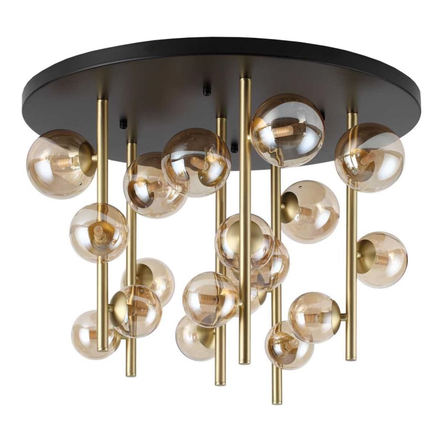 Ideal Lux - LED Lustra ar stieni PERLAGE 18xG9/3W/230V d. 70 cm zelta/dūmakains