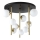 Ideal Lux - LED Lustra ar stieni PERLAGE 9xG9/3W/230V d. 55 cm zelta/balta