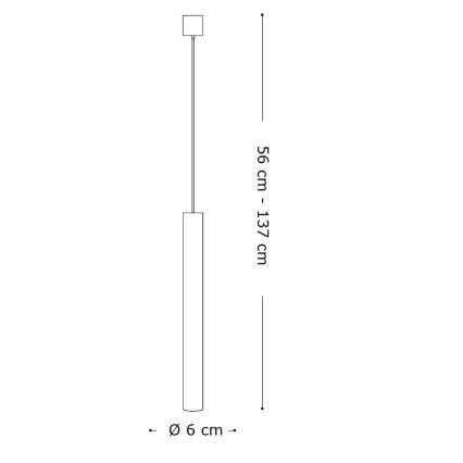 Ideal Lux - LED lustra ar vadu LOOK 1xGU10/7W/230V CRI 90 Ø 6 cm balta