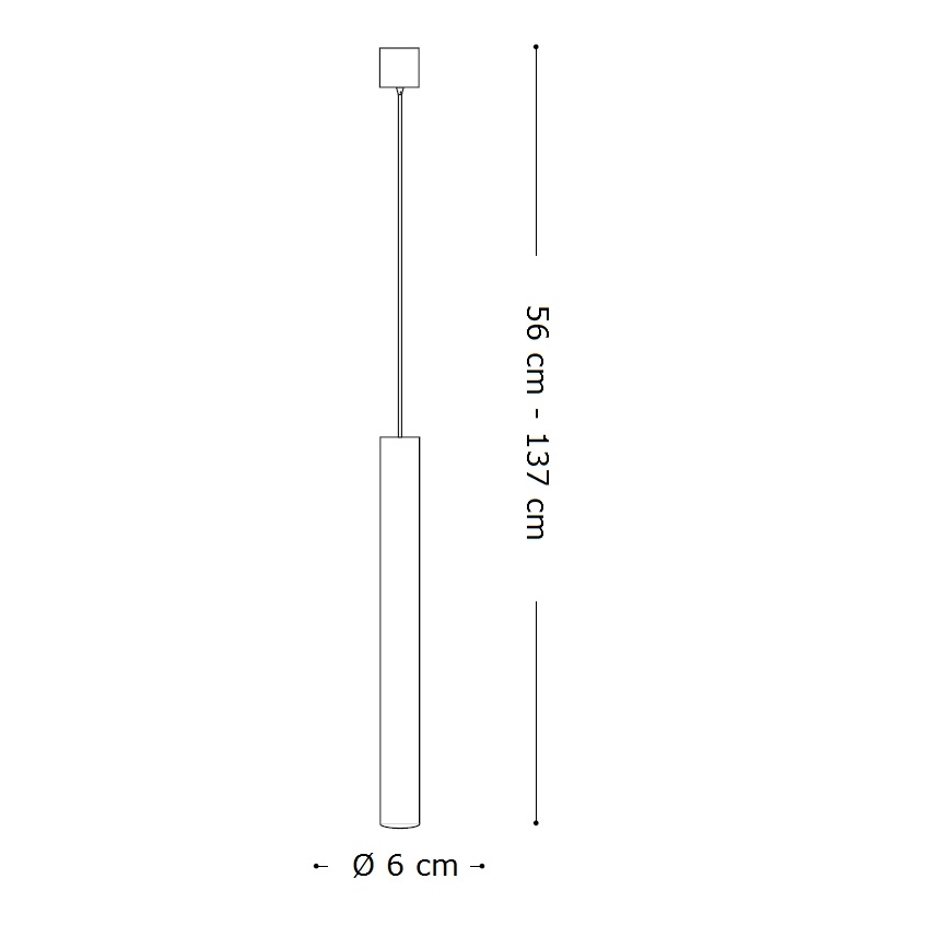 Ideal Lux - LED lustra ar vadu LOOK 1xGU10/7W/230V CRI 90 Ø 6 cm balta