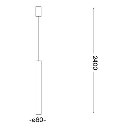 Ideal Lux - LED lustra ar vadu LOOK 1xGU10/7W/230V CRI 90 Ø 6 cm balta