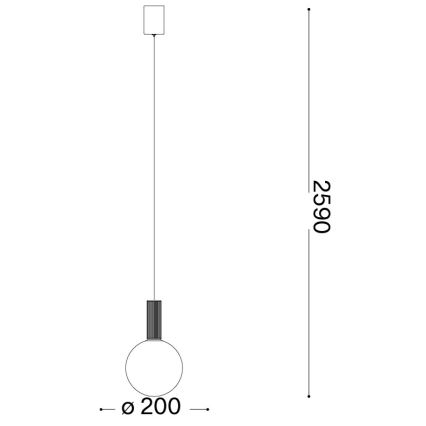 Ideal Lux - LED lustra ar vadu ODEON LED/8W/230V CRI 90 Ø 20 cm bēša/balta