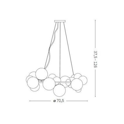 Ideal Lux - LED Lustra uz auklas DNA 25xG9/3,2W/230V