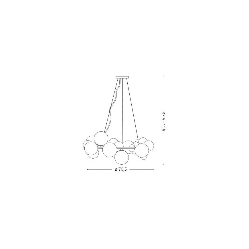 Ideal Lux - LED Lustra uz auklas DNA 25xG9/3,2W/230V