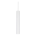 Ideal Lux - LED lustra uz kabeļa LOOK 1xGU10/7W/230V CRI 90 Ø 6 cm balta