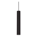 Ideal Lux - LED lustra uz kabeļa LOOK, 1xGU10/7W/230V, CRI 90, Ø 6 cm, melna