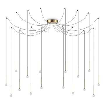 Ideal Lux - LED lustra uz kabeļa LUCCIOLA 16xLED/16W/230V CRI 90 misiņa zirneklis