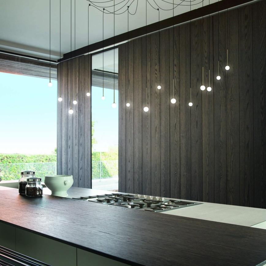 Ideal Lux - LED lustra uz kabeļa LUCCIOLA 16xLED/16W/230V CRI 90, zirnekļa dizains, melna