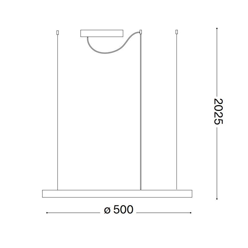 Ideal Lux - LED lustra uz troses ORACLE SLIM LED/29W/230V 4000K CRI 90 Ø 50 cm balta