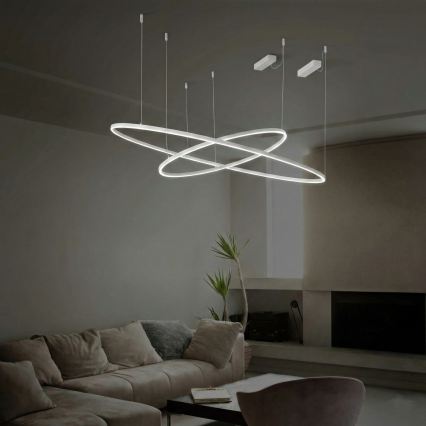 Ideal Lux - LED lustra uz troses ORACLE SLIM LED/29W/230V 4000K CRI 90 Ø 50 cm balta