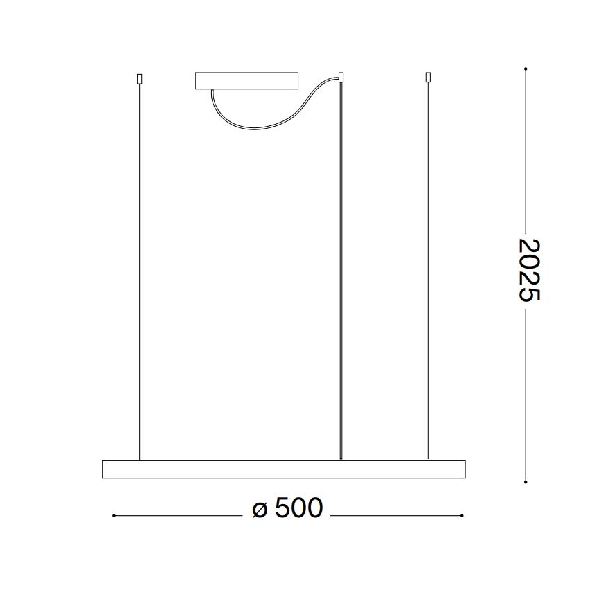 Ideal Lux - LED lustra uz troses ORACLE SLIM LED/29W/230V 4000K CRI 90 Ø 50 cm balta
