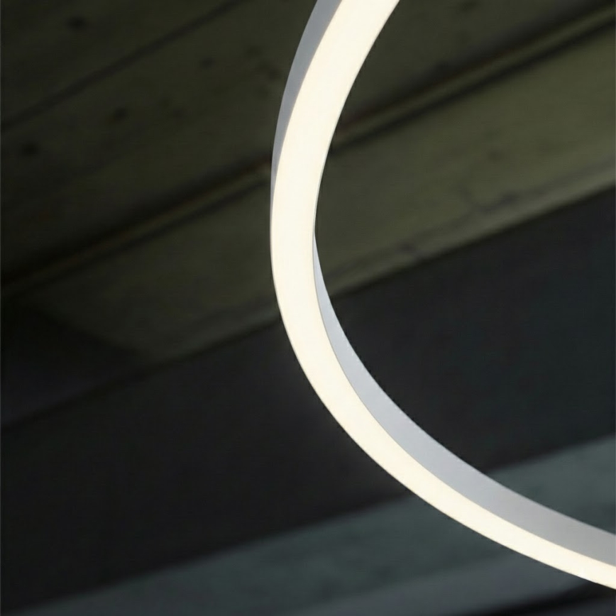 Ideal Lux - LED lustra uz troses ORACLE SLIM, 37W, 230V, 2700K, CRI 90, Ø 70 cm, balta