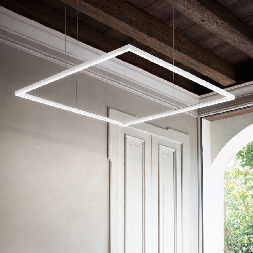 Ideal Lux - LED lustra uz kabeļa ORACLE SLIM LED/44W/230V 3000K CRI 90 70x70 cm balta