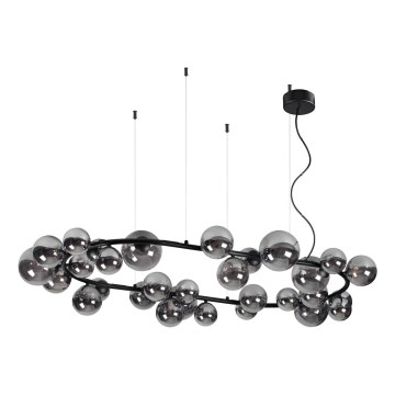 Ideal Lux - LED lustra uz kabeļa PERLAGE 30xG9/3W/230V 143 cm melna/dūmota