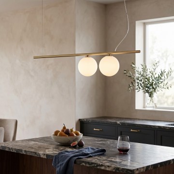 Ideal Lux - LED lustra uz kabeļa PERLINE 2xG9/3W/230V zeltaina