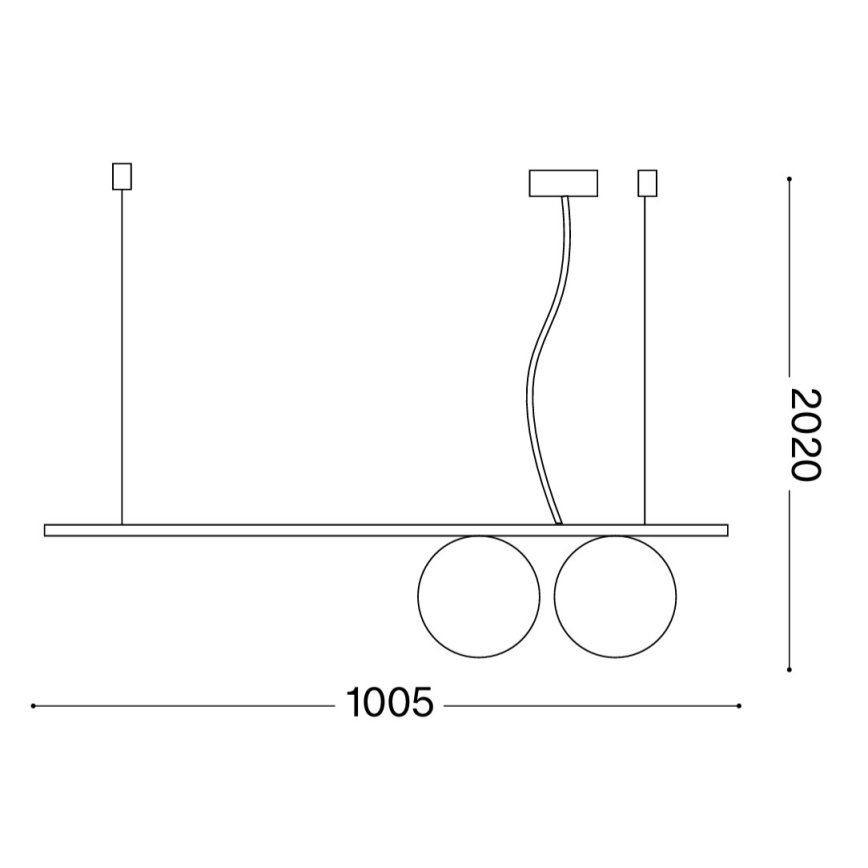 Ideal Lux - LED lustra uz kabeļa PERLINE 2xG9/3W/230V zeltaina