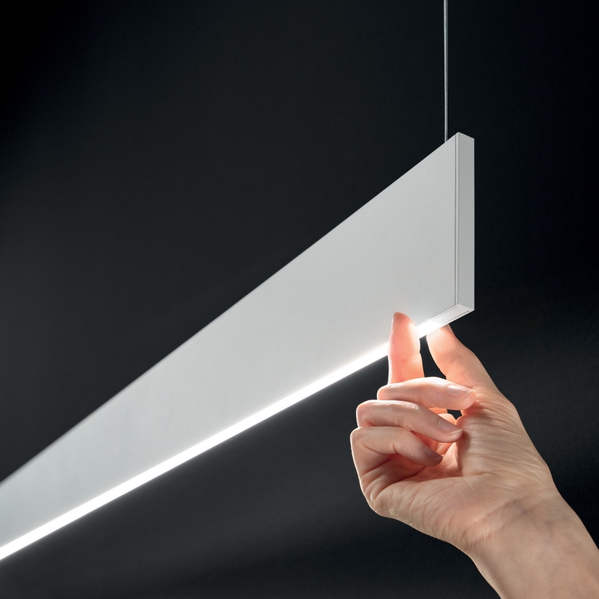 Ideal Lux - LED lustra uz kabeļa STEEL LED/24W/230V 3000K CRI 90 120 cm balta