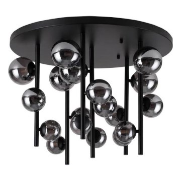 Ideal Lux - LED lustra uz stieņa PERLAGE 18xG9/3W/230V Ø 70 cm melna/dūmakaina